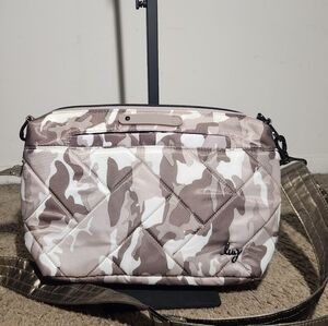 Lug Camo Crossbody Bag - Neutral Pink/Taupe